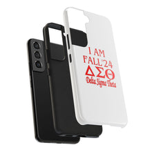 Load image into Gallery viewer, Phone Case in White with I AM FALL &#39;24 DST Theme in Red
