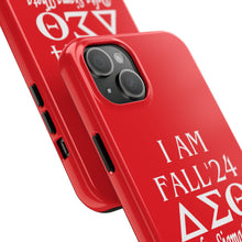 Load image into Gallery viewer, Phone Case in Red with I AM FALL &#39;24 DST Theme in White
