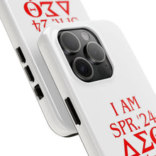 Load image into Gallery viewer, Phone Case in White the I AM SPR. &#39;24 DST Theme in Red
