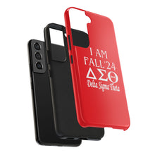 Load image into Gallery viewer, Phone Case in Red with I AM FALL &#39;24 DST Theme in White
