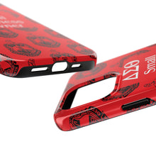 Load image into Gallery viewer, Phone Case in Red with DST Crest in Black with DST Small Business Owner Theme
