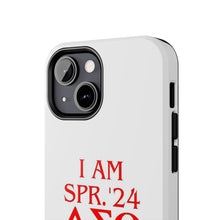 Load image into Gallery viewer, Phone Case in White the I AM SPR. &#39;24 DST Theme in Red
