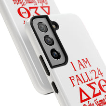 Load image into Gallery viewer, Phone Case in White with I AM FALL &#39;24 DST Theme in Red
