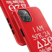 Load image into Gallery viewer, Phone Case in Red with I AM SPR. &#39;24 DST Theme in White
