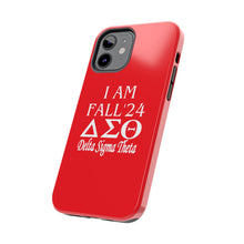 Load image into Gallery viewer, Phone Case in Red with I AM FALL &#39;24 DST Theme in White
