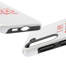 Load image into Gallery viewer, Phone Case in White with I AM FALL &#39;24 DST Theme in Red
