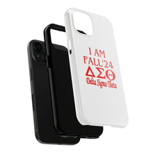 Load image into Gallery viewer, Phone Case in White with I AM FALL &#39;24 DST Theme in Red
