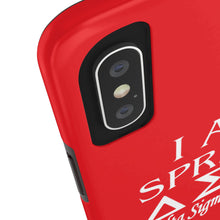 Load image into Gallery viewer, Phone Case in Red with I AM SPR. &#39;24 DST Theme in White
