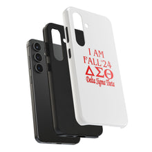 Load image into Gallery viewer, Phone Case in White with I AM FALL &#39;24 DST Theme in Red
