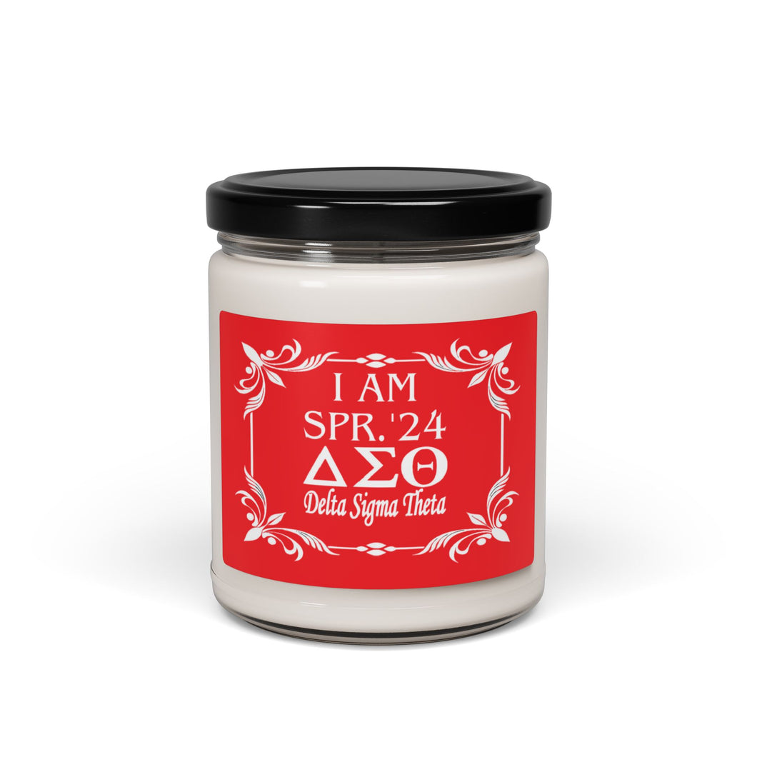 Scented Soy Candle, 9oz with Red Label and White I AM SPR. '24 DST Theme