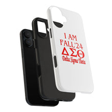 Load image into Gallery viewer, Phone Case in White with I AM FALL &#39;24 DST Theme in Red
