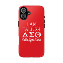 Load image into Gallery viewer, Phone Case in Red with I AM FALL &#39;24 DST Theme in White
