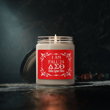 Load image into Gallery viewer, Scented Soy Candle, 9oz with Red Label and White I AM Fall &#39;24 DST Theme
