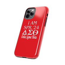 Load image into Gallery viewer, Phone Case in Red with I AM SPR. &#39;24 DST Theme in White
