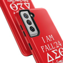 Load image into Gallery viewer, Phone Case in Red with I AM FALL &#39;24 DST Theme in White
