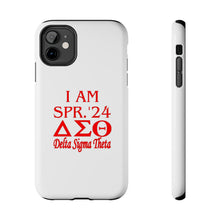 Load image into Gallery viewer, Phone Case in White the I AM SPR. &#39;24 DST Theme in Red
