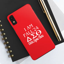 Load image into Gallery viewer, Phone Case in Red with I AM FALL &#39;24 DST Theme in White
