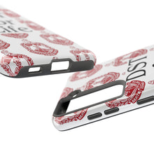 Load image into Gallery viewer, Phone Case in White with DST Crest in Red and DST for Life in Black
