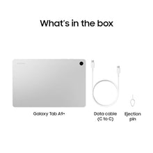 Load image into Gallery viewer, Samsung Galaxy Tab A9+ Plus 11” 64GB Android Tablet, Big Screen, Quad Speakers, Upgraded Chipset, Multi Window Display, Slim, Light, Durable, Kids Friendly Design, US Version, 2024, Silver
