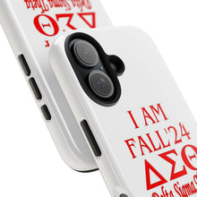 Load image into Gallery viewer, Phone Case in White with I AM FALL &#39;24 DST Theme in Red
