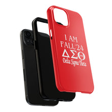 Load image into Gallery viewer, Phone Case in Red with I AM FALL &#39;24 DST Theme in White
