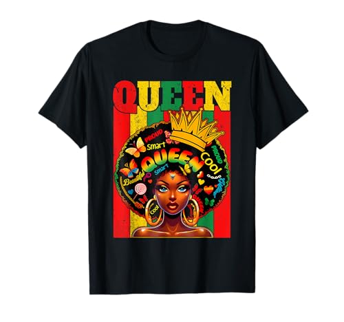 Black History Month Queen Melanin African American Black T-Shirt