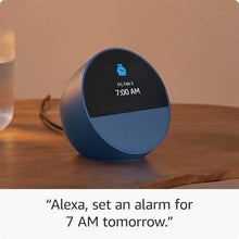 Load image into Gallery viewer, All-new Amazon Echo Spot (2024 release), Smart alarm clock with vibrant sound + Alexa, Glacier White
