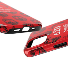 Load image into Gallery viewer, Phone Case in Red with DST Crest in Black with DST Small Business Owner Theme
