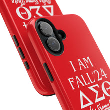 Load image into Gallery viewer, Phone Case in Red with I AM FALL &#39;24 DST Theme in White
