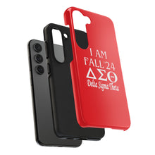 Load image into Gallery viewer, Phone Case in Red with I AM FALL &#39;24 DST Theme in White
