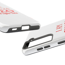 Load image into Gallery viewer, Phone Case in White with I AM FALL &#39;24 DST Theme in Red
