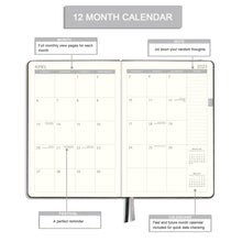 Load image into Gallery viewer, 2025 Planner - Weekly &amp; Monthly Planner 2025 with Calendar Stickers, JAN 2025 - DEC 2025, 5.75&quot; X 8.25&quot;, Planner 2025 with Premium Thicker Paper, Pen Holder, Inner Pocket and 44 Notes Pages - Gray
