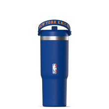 Load image into Gallery viewer, Hydrapeak x NBA Officially Licensed New York Knicks 32 oz Nomad Tumbler with Handle and Straw Lid, Leakproof Stainless Steel Water Bottle
