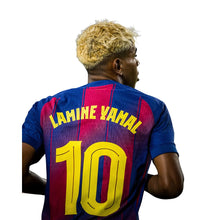 Load image into Gallery viewer, Lamine Yamal #10 Men’s Soccer Jersey Fan Edition – Short Sleeve &amp; Casual Shirt - Home, Away, Third Kit &amp; Fourth Kit 2025/26 (US, Alpha, Medium, Regular, Regular, Deep Royal Blue/Red)
