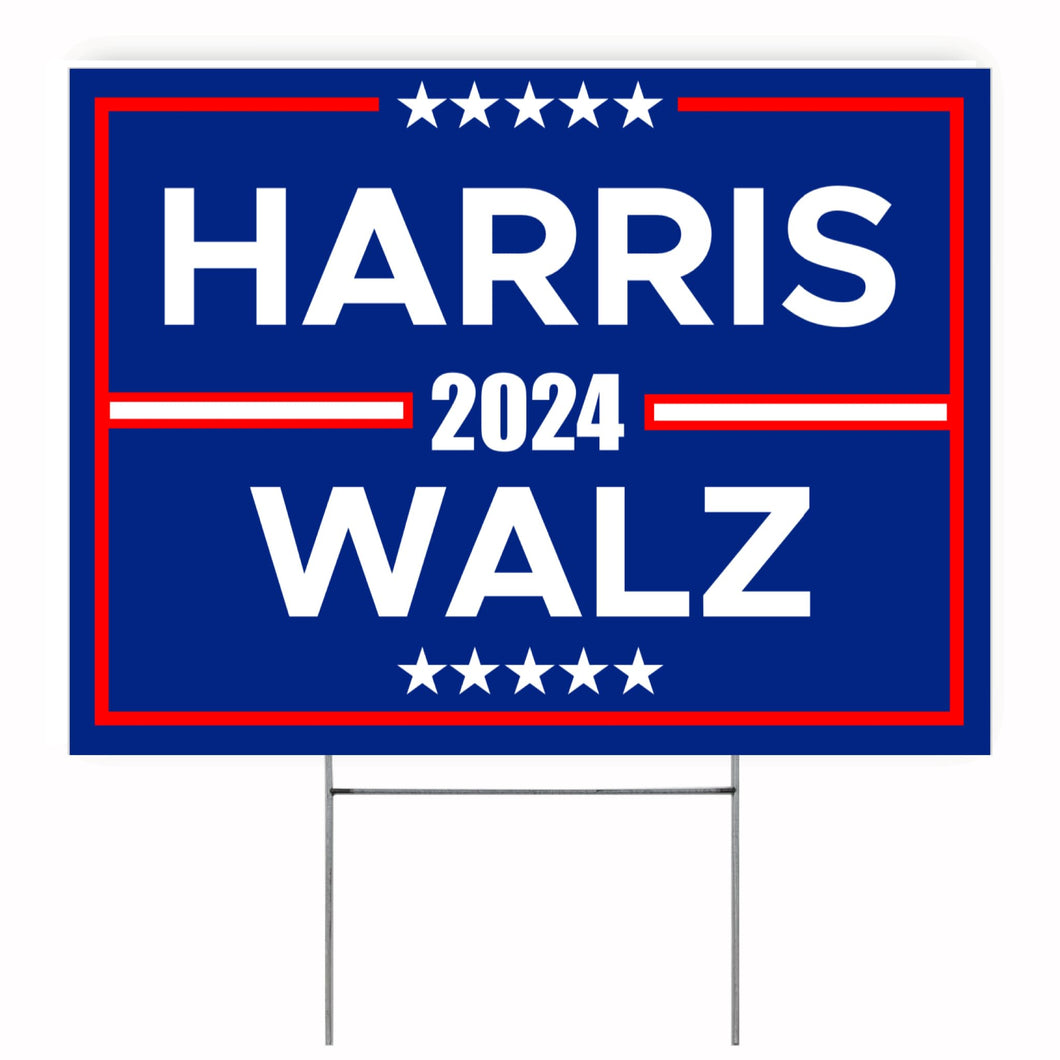 Large Kamala Harris Walz For President Vice President Walz Yard Sign Kamala Harris 2024 Lawn Sign 24