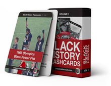 Load image into Gallery viewer, Urban Intellectuals Black History Flashcards - Volume 1 Famous Black Cultural Holiday Trivia Playing Cards Educational Activity for Adults Classroom
