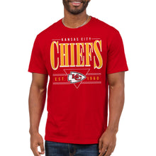 Load image into Gallery viewer, Kansas City Chiefs NFL Established Retro - Adult Short Sleeve Fan T-Shirt for Men &amp; Women Red
