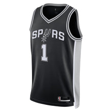 Load image into Gallery viewer, Victor Wembanyama San Antonio Spurs NBA Kids Youth 8-20 Black Icon Edition Swingman Jersey (US, Numeric, 14, 16, Regular, Black)

