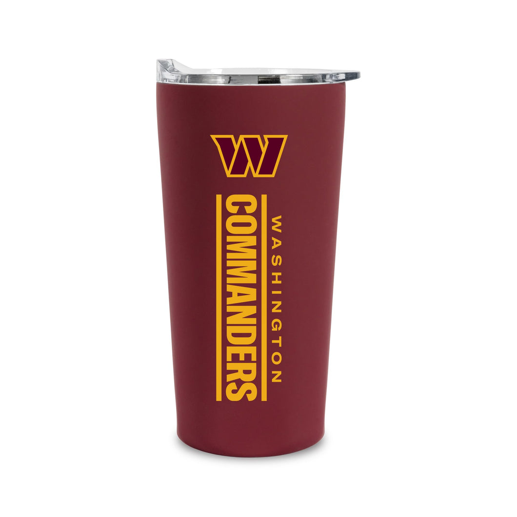 Rico Industries NFL Football Washington Commanders 18oz Soft Touch, Easy Grip Tumbler