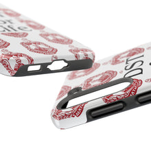 Load image into Gallery viewer, Phone Case in White with DST Crest in Red and DST for Life in Black
