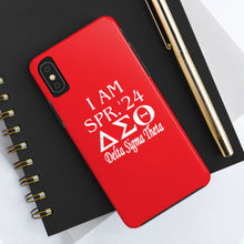 Load image into Gallery viewer, Phone Case in Red with I AM SPR. &#39;24 DST Theme in White
