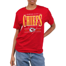 Load image into Gallery viewer, Kansas City Chiefs NFL Established Retro - Adult Short Sleeve Fan T-Shirt for Men &amp; Women Red
