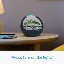 Load image into Gallery viewer, Amazon Echo Pop (newest model) | Officially Licensed NFL Limited-Edition | Seattle Seahawks ('25-26 Season Design)
