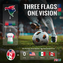 Load image into Gallery viewer, TeeTea Soccer Jersey Size S-L, 2026 North America Soccer Cup Merchandise, Soccer Fan Jersey Breathable, Team USA (US, Alpha, Medium, Tri-Nations Unity 2026 Pride Jersey (Canada Edition))
