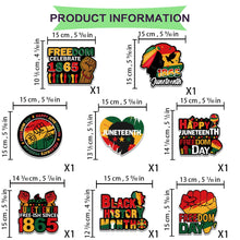 Load image into Gallery viewer, Juneteenth Decorations, NO-DIY Juneteenth Party Supplies Includes Banner and Hanging Swirls, Freedom Day Juneteenth Banner Decorations for Juneteenth Party
