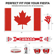 Load image into Gallery viewer, Canada 2026 World Cup Fan Kit, 6 Pcs Cheering Set for Game Day Watch Party – Flag, Fan Scarf, Wristband, Flag Glasses, Hand Clapper, Blendable Face Paint Sticks
