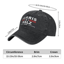 Load image into Gallery viewer, Kamala Harris Waltz 2024 Hat Kamala Harris Waltz 2024 Baseball Cap Kamala Harris Waltz 2024 for President Campaign Cap Adjustable Retro Dad Hat
