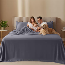Load image into Gallery viewer, Utopia Bedding Queen Sheet Set – 4 Piece Bed Sheets for Queen Size Bed, Soft and Breathable Microfiber, Includes 1 Fitted Sheet, 1 Flat Sheet and 2 Pillowcases (Grey)
