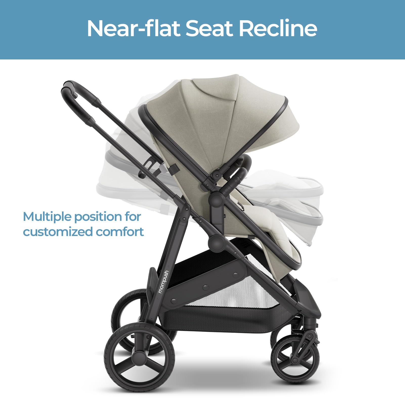 mompush wiz 2-in-1 convertible baby stroller Mompush Wiz 2-in-1 Convertible Baby Stroller with Bassinet Mode