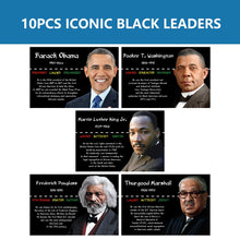 Load image into Gallery viewer, Arosche Black History Month Decorations Posters 10pc Famous African American Posters Celebration Motivational Learning Charts for Home, School, Classroom, Bulletin Board, Wall, Hallway Decor

